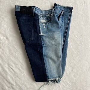 RtA Mens Dual Paneled Distressed Jeans